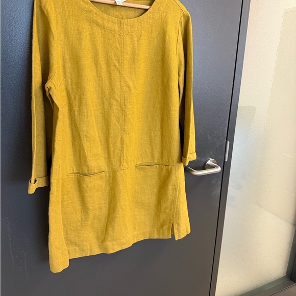 Seasalt Cornwall size 10 NWOT Elegant Mustard Yellow Women's Tunic- brighter… - Picture 3 of 15